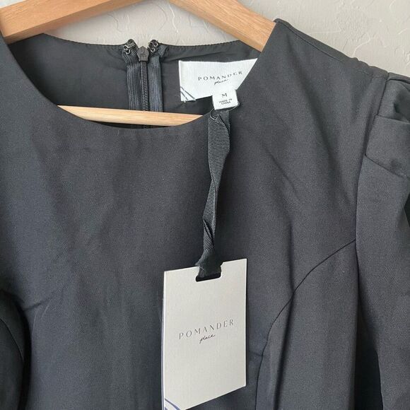 NEW Tuckernuck Pomander Place Black Lillith Gold Embroidered Lace Dress Size M - Picture 5 of 10